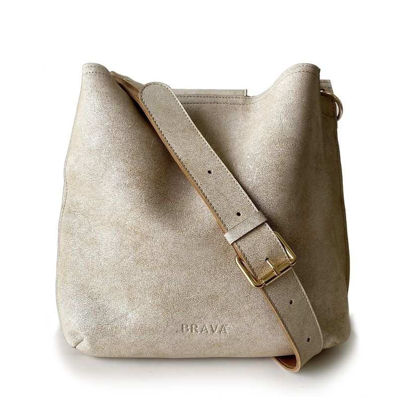 BRAVA - Cartera de cuero BRAVA modelo AMELIA Off White