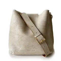 BRAVA - Cartera de cuero modelo AMELIA Off White
