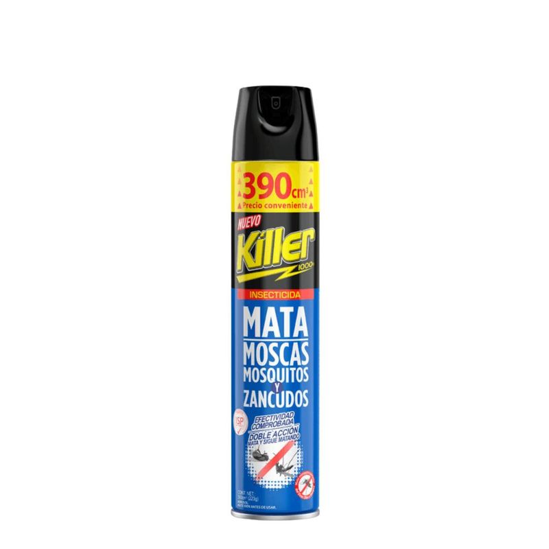 KILLER - Insecticida 1000 Mata Moscas Y Zancudos 390cc