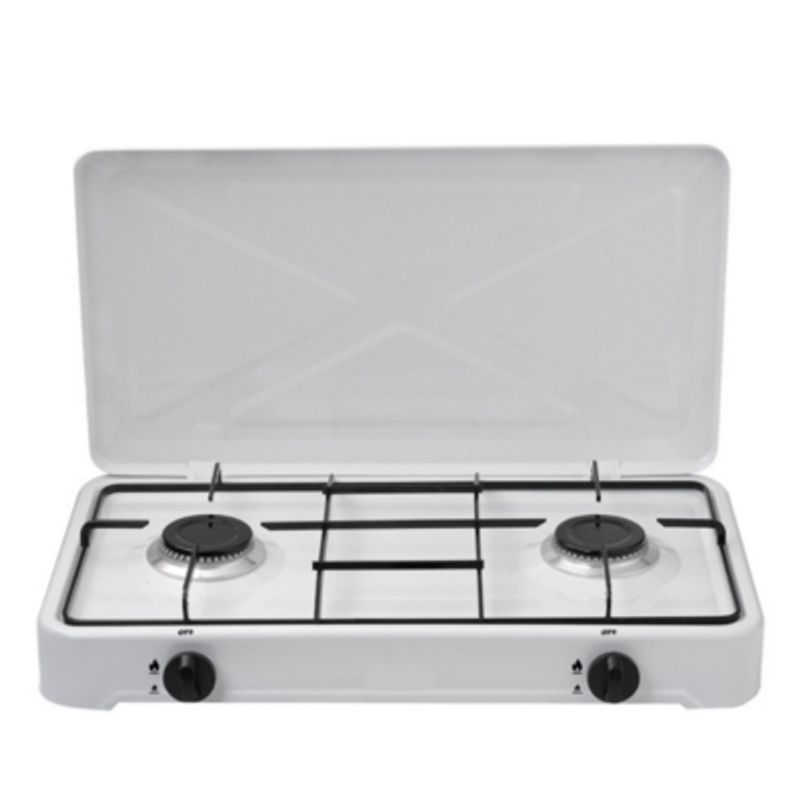 UTILISIMO - Cocinilla Encimera a Gas Licuado 2 Platos Blanca