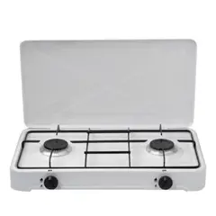 UTILISIMO - Cocinilla Encimera a Gas Licuado 2 Platos Blanca