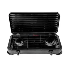 UTILISIMO - Cocinilla Encimera a Gas Licuado 2 Platos Negra
