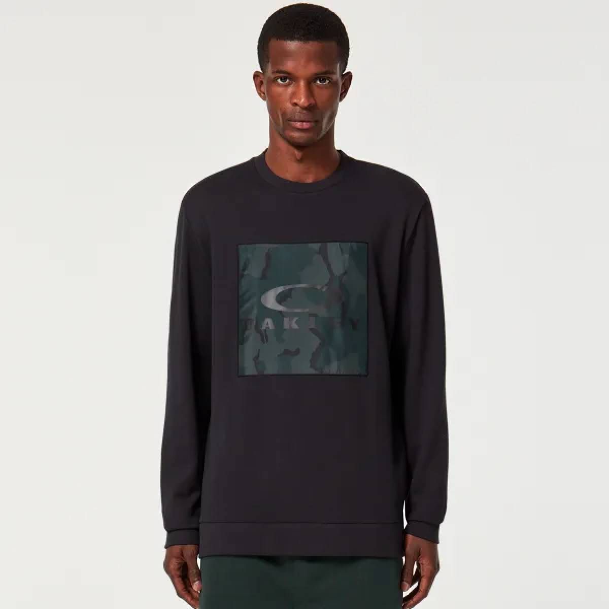 OAKLEY - Poleron Hombre  Oakley Blocked O-Bark Negro/Verde