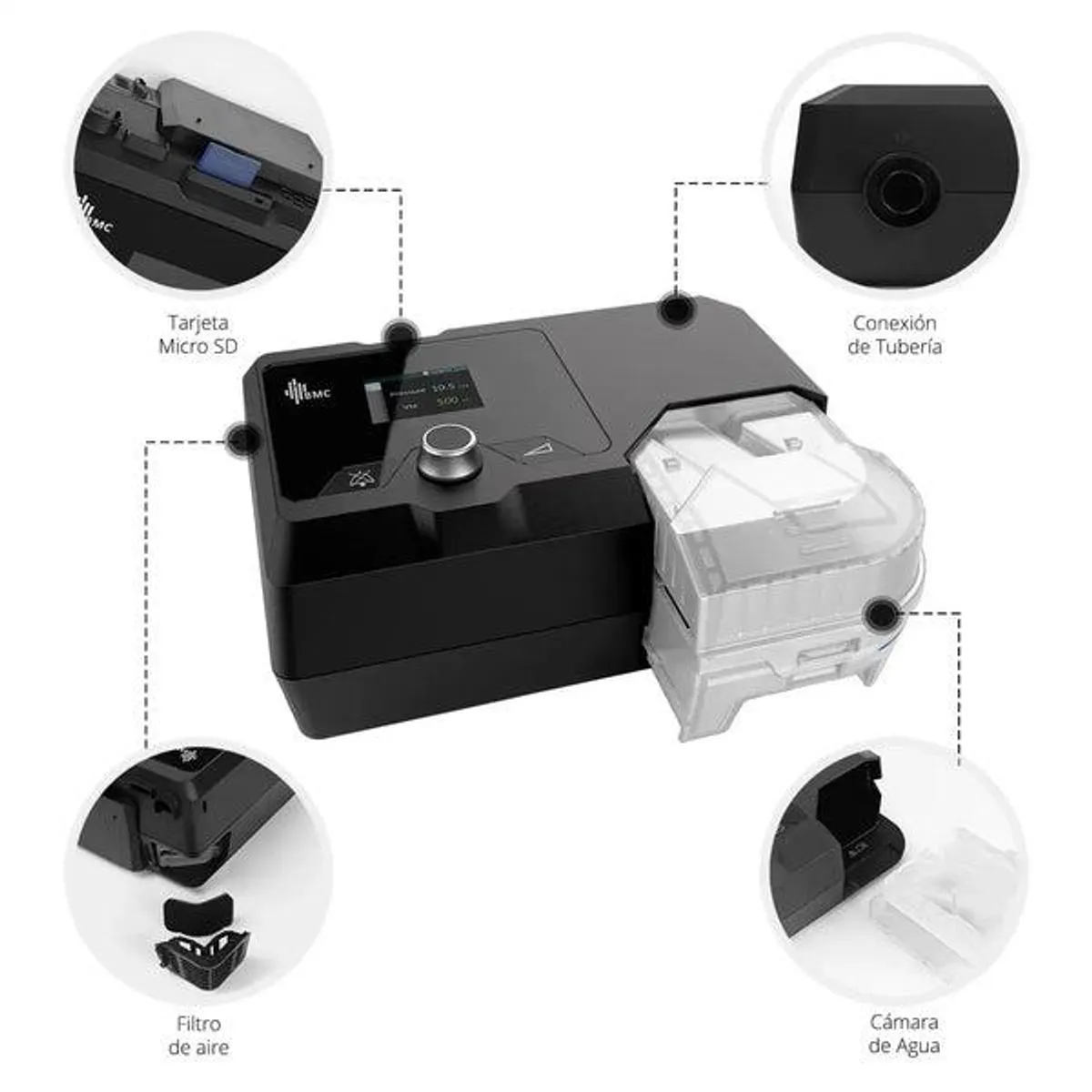 TOPMEDIC - CPAP RESmart G2S C20 Tubo Estandar + Mascara Oronasal S
