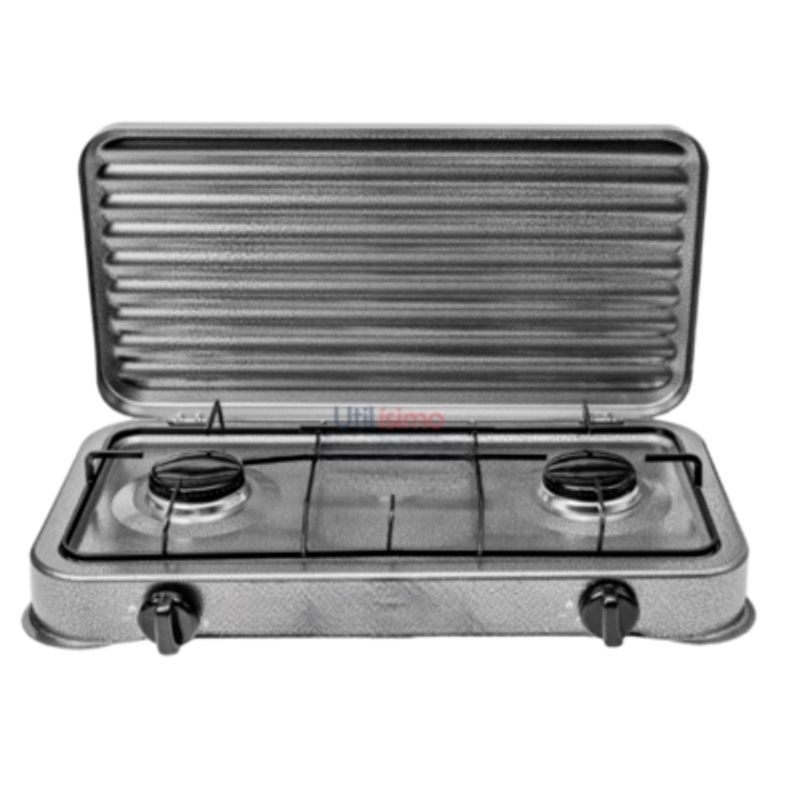 UTILISIMO - Cocinilla Encimera a Gas Licuado 2 Platos Gris