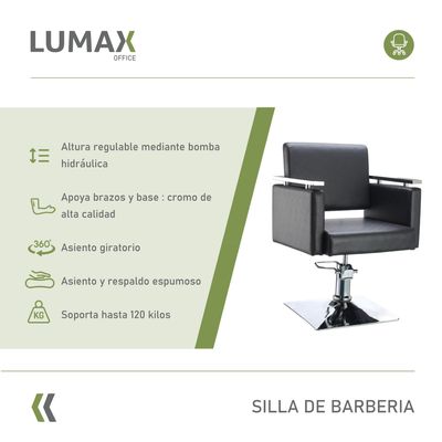Imagen 2 del producto Silla Sillon De Barberia Hidraulico Estetica Salon Giratorio
