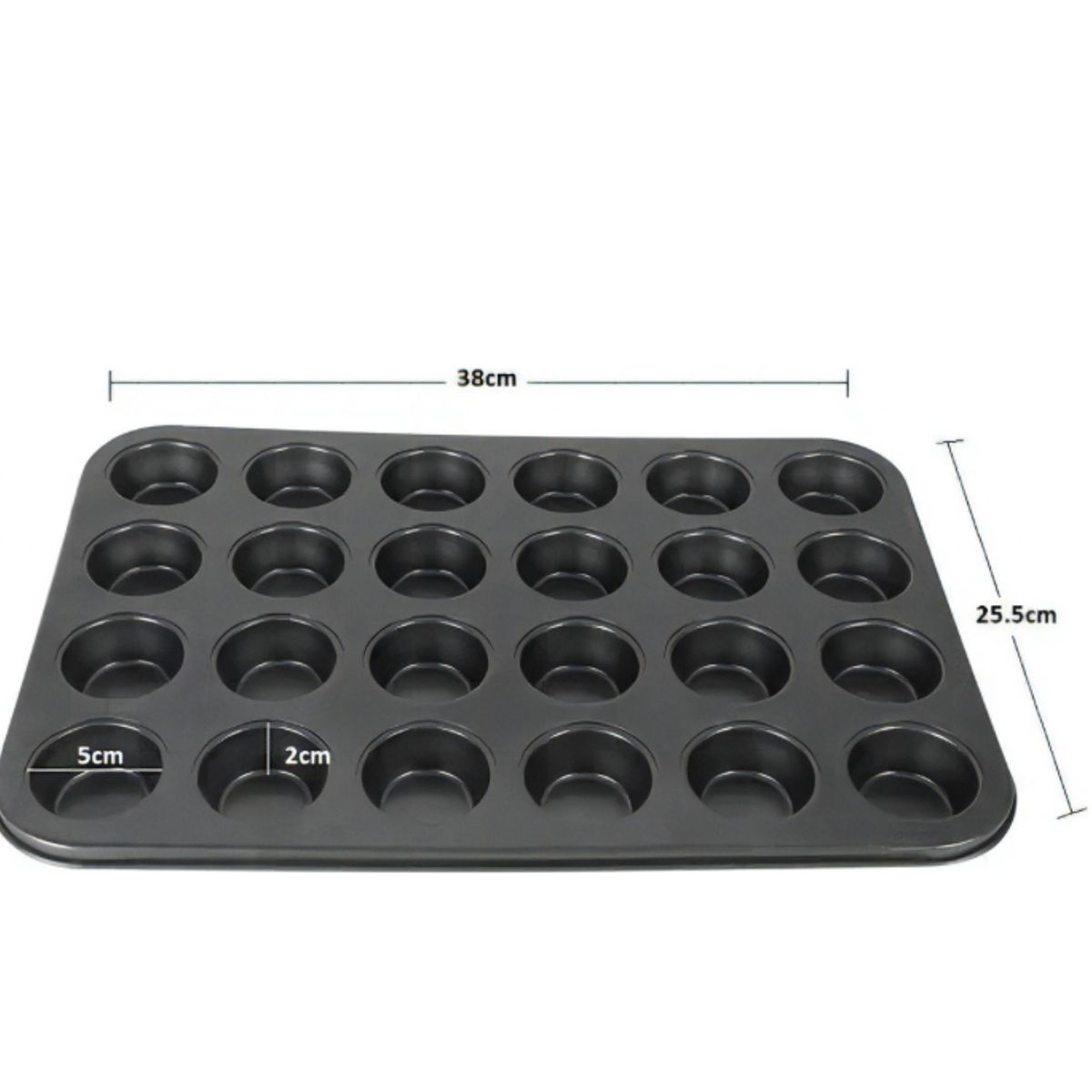 GENERICO - Molde para 24 Cupcakes Color Gris Brownie Pasteleria