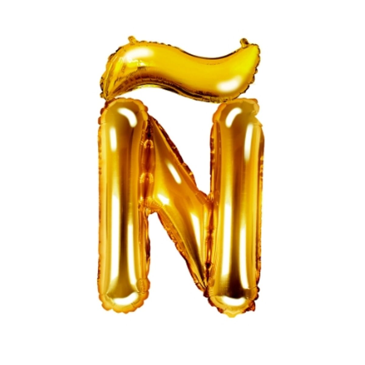 GENERICO - Globos En Forma De Letras Metalizados Dorado Oro Ñ