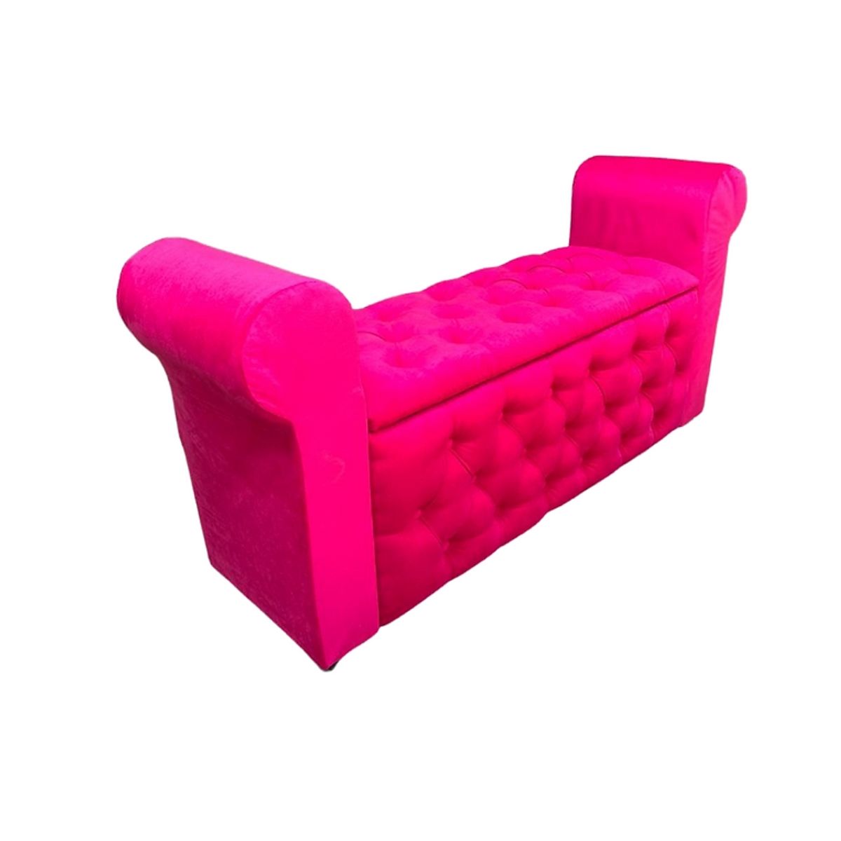 MUEBLES HVM - Baul Capitone con Brazos Fucsia