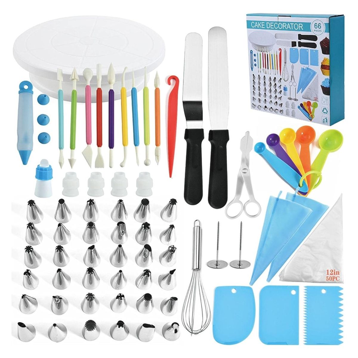 GENERICO - SET JUEGO DE 66 PIEZAS DE REPOSTERIA PARA DECORACION