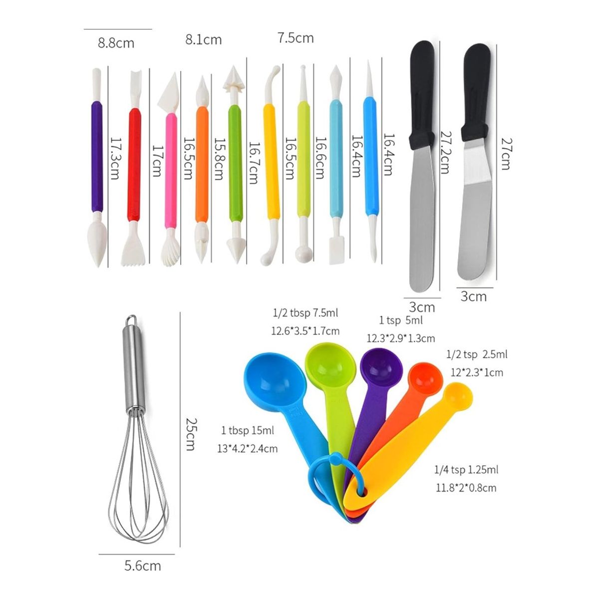 GENERICO - SET JUEGO DE 66 PIEZAS DE REPOSTERIA PARA DECORACION