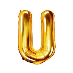 GENERICO - Globos En Forma De Letras Metalizados Dorado Oro U