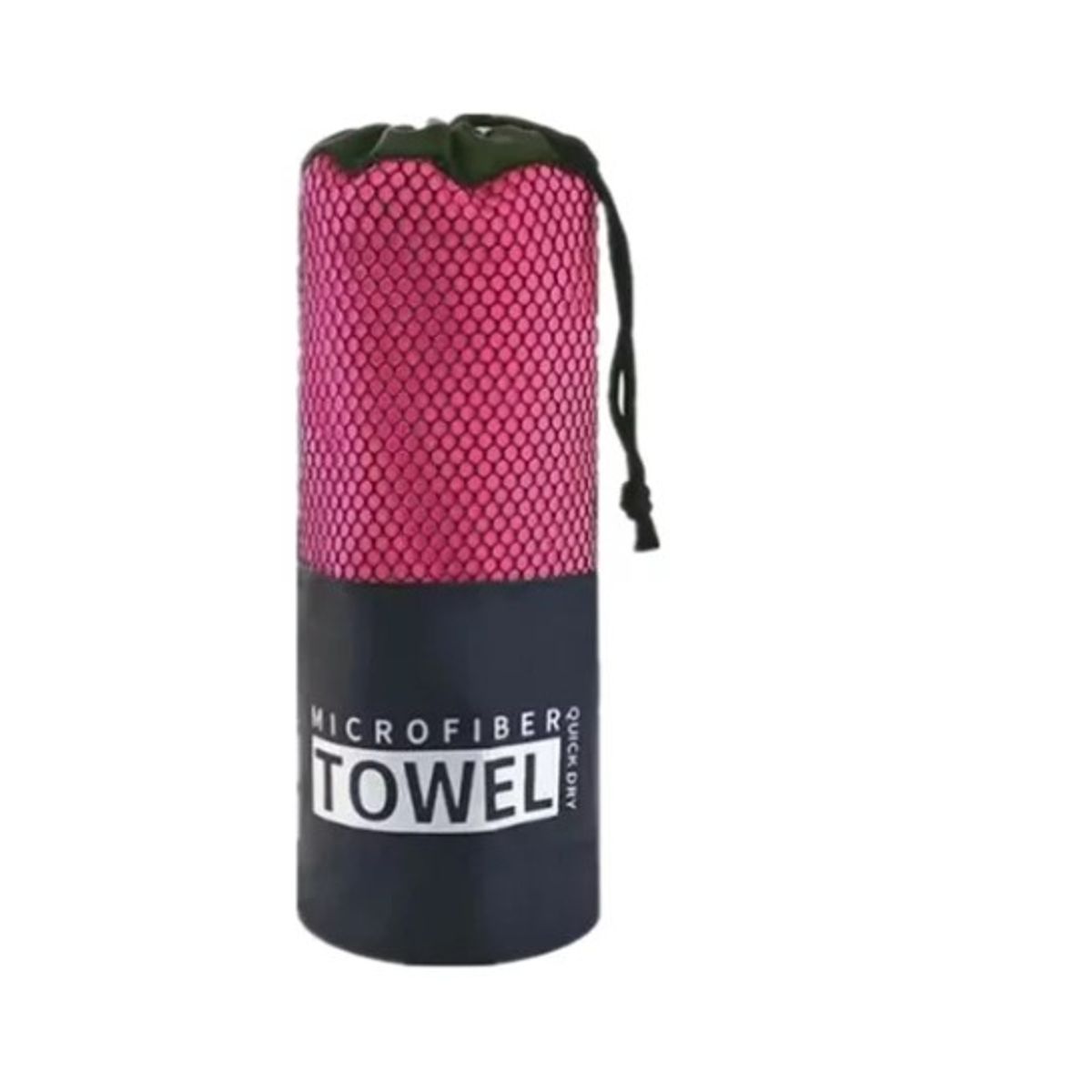 GENERICO - Toalla Baño Viaje De Microfibra Secado Rápido + Bolso Fucsia