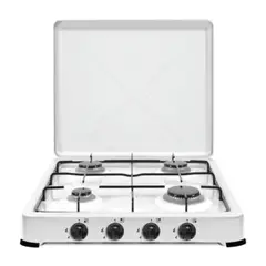 UTILISIMO - Cocinilla Encimera a Gas Licuado 4 Platos Blanca