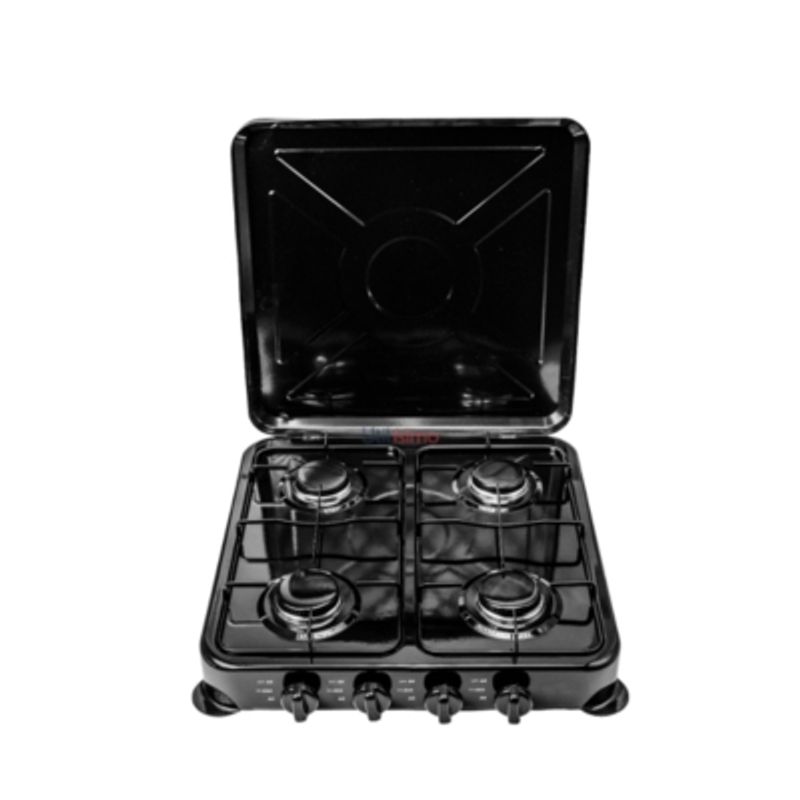 UTILISIMO - Cocinilla Encimera a Gas Licuado 4 Platos Negra