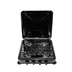 UTILISIMO - Cocinilla Encimera a Gas Licuado 4 Platos Negra