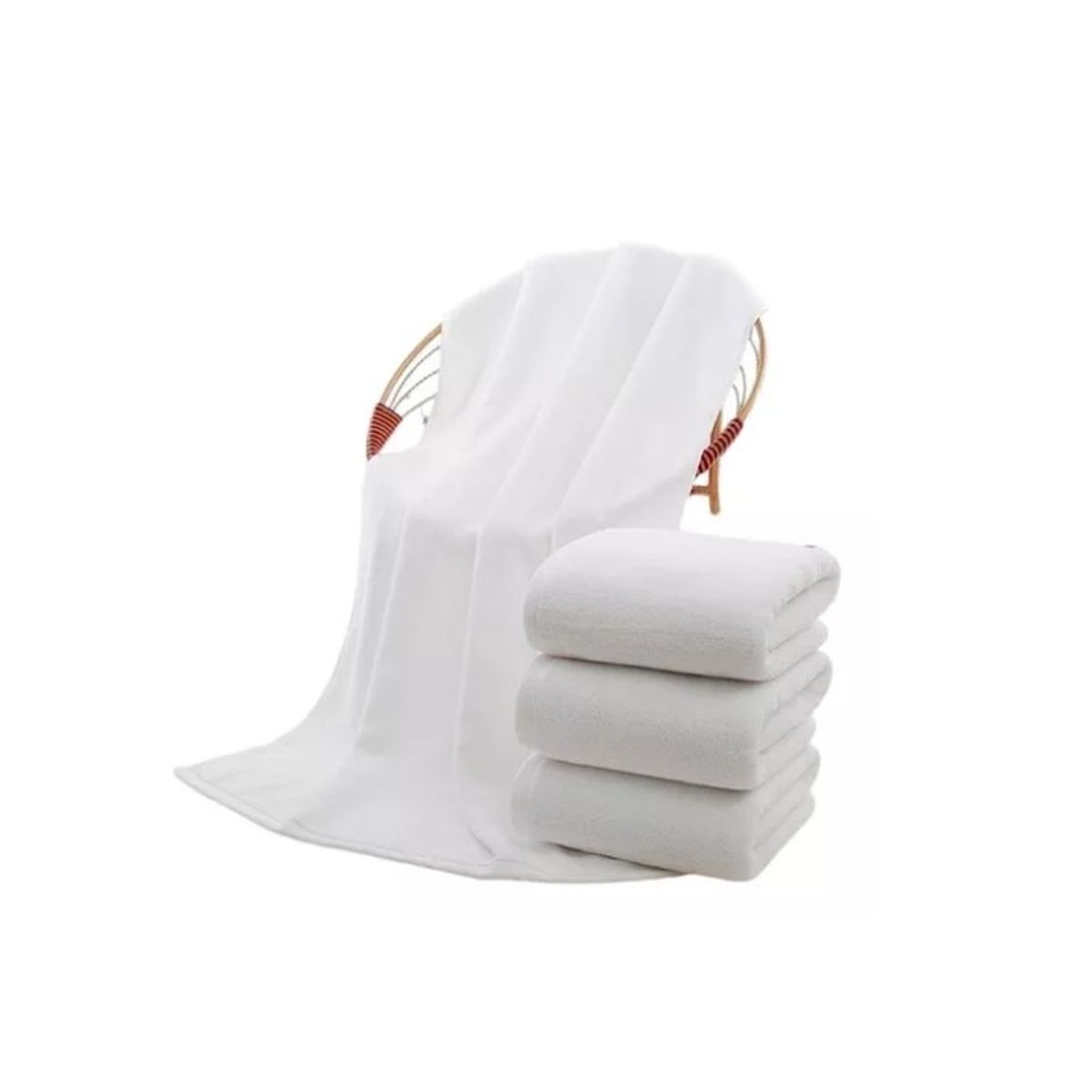 GENERICO - X3 Toalla De Baño Algodón 140*75  (blanco)