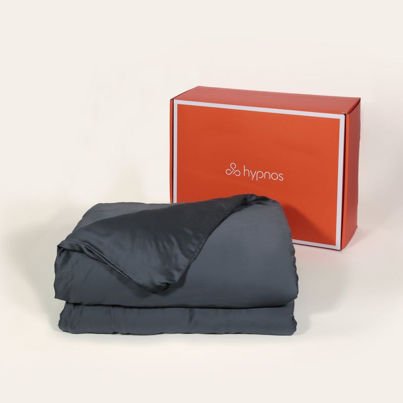 HYPNOS - Manta Pesada + Cobertor Bambú - 2 Plazas - 6 Kg - Gris Oscuro - Hypnos