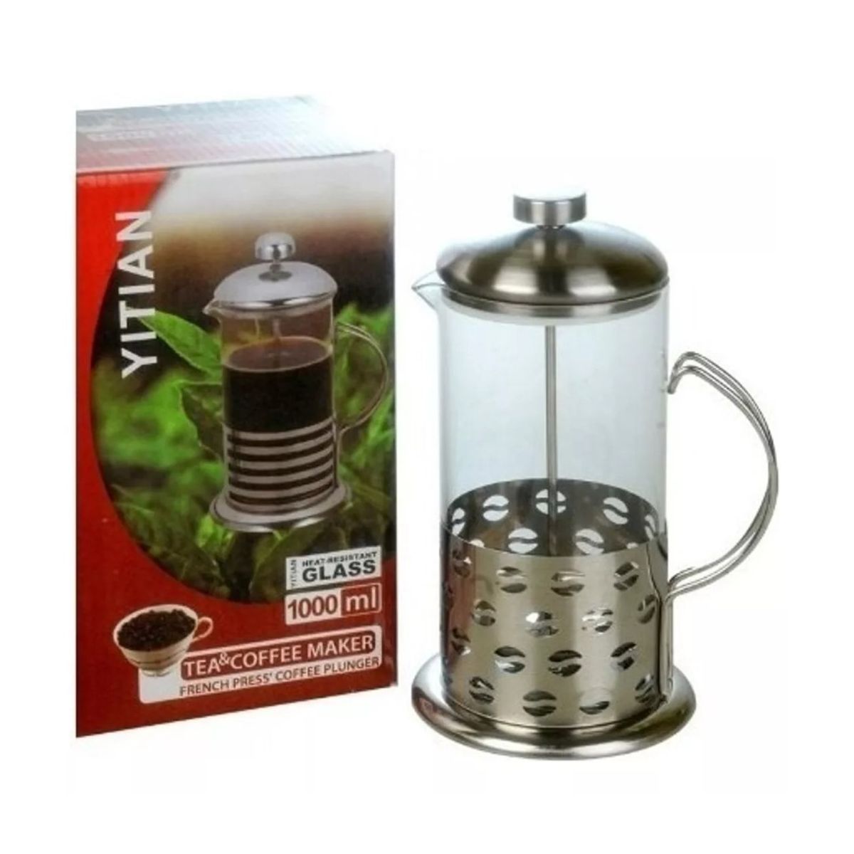 GENERICO - Cafetera Sistema De Prensa Frances Embolo De 1 Litro