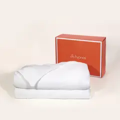 HYPNOS - Manta Pesada + Cobertor Bambú - 2 Plazas - 10 Kg - Blanco -