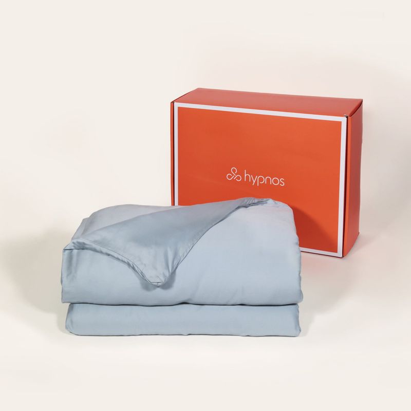 HYPNOS - Manta Pesada + Cobertor Bambú - 1-1,5 Plazas - 7 Kg - Celeste - Hypnos
