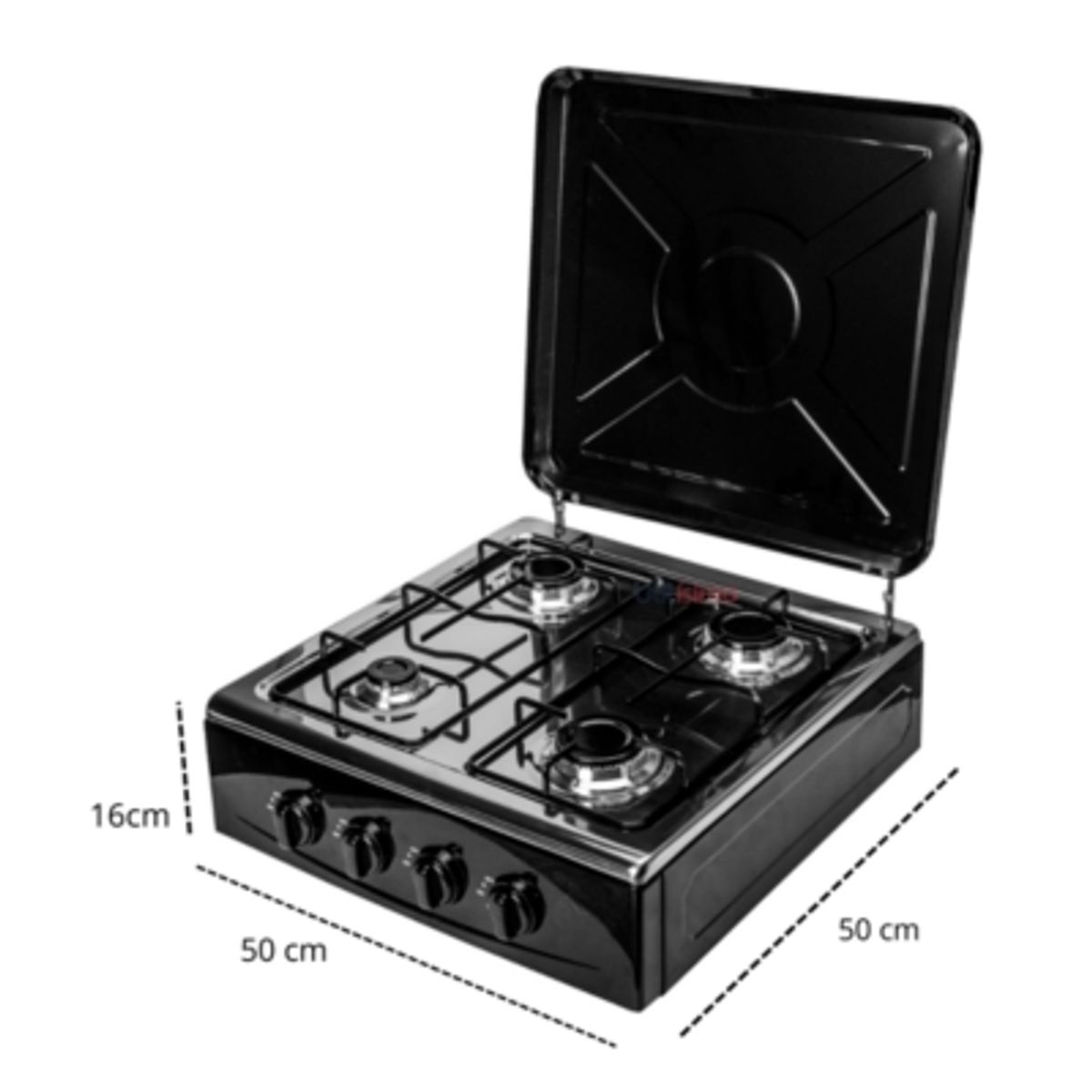 UTILISIMO - Cocina Encimera a Gas Licuado 4 Platos Premium + Kit de Instalación