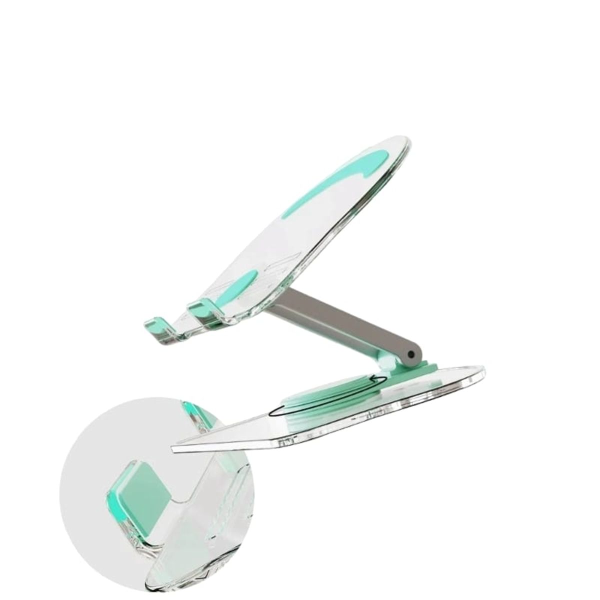 GENERICO - Soporte Acrilico 360 Tablet Celular Ajustable Plegable Escritorio