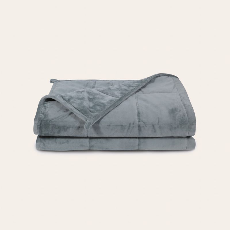 HYPNOS - Frazada Pesada - Minky - Gris Oscuro - 6 Kg - Hypnos