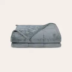 HYPNOS - Frazada Pesada - Minky - Gris Oscuro - 6 Kg -
