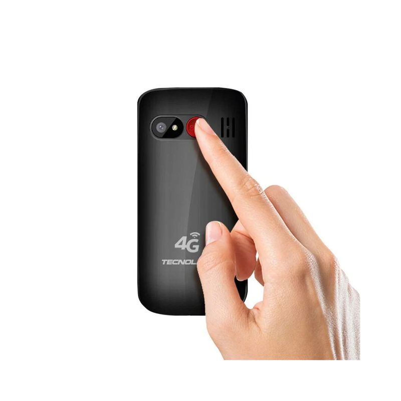 TECNOLAB - TELEFONO SENIOR PARA ADULTO MAYOR 4G NEGRO