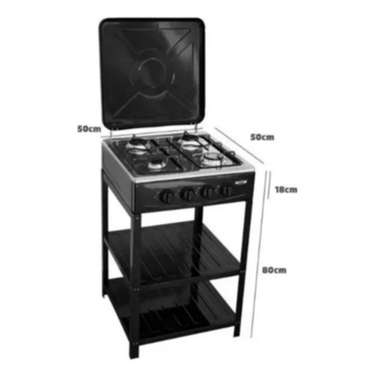 UTILISIMO - Cocina Encimera a Gas Licuado 4 Platos Premium con Mesa
