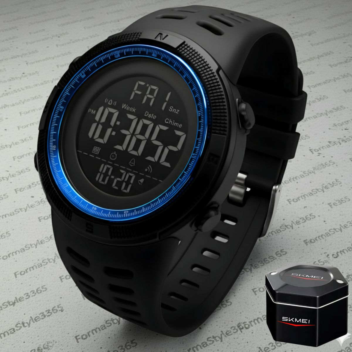 SKMEI - Reloj Hombre Deportivo Digital - Resistente Agua - Luz  LED - Alarma - Cronometro