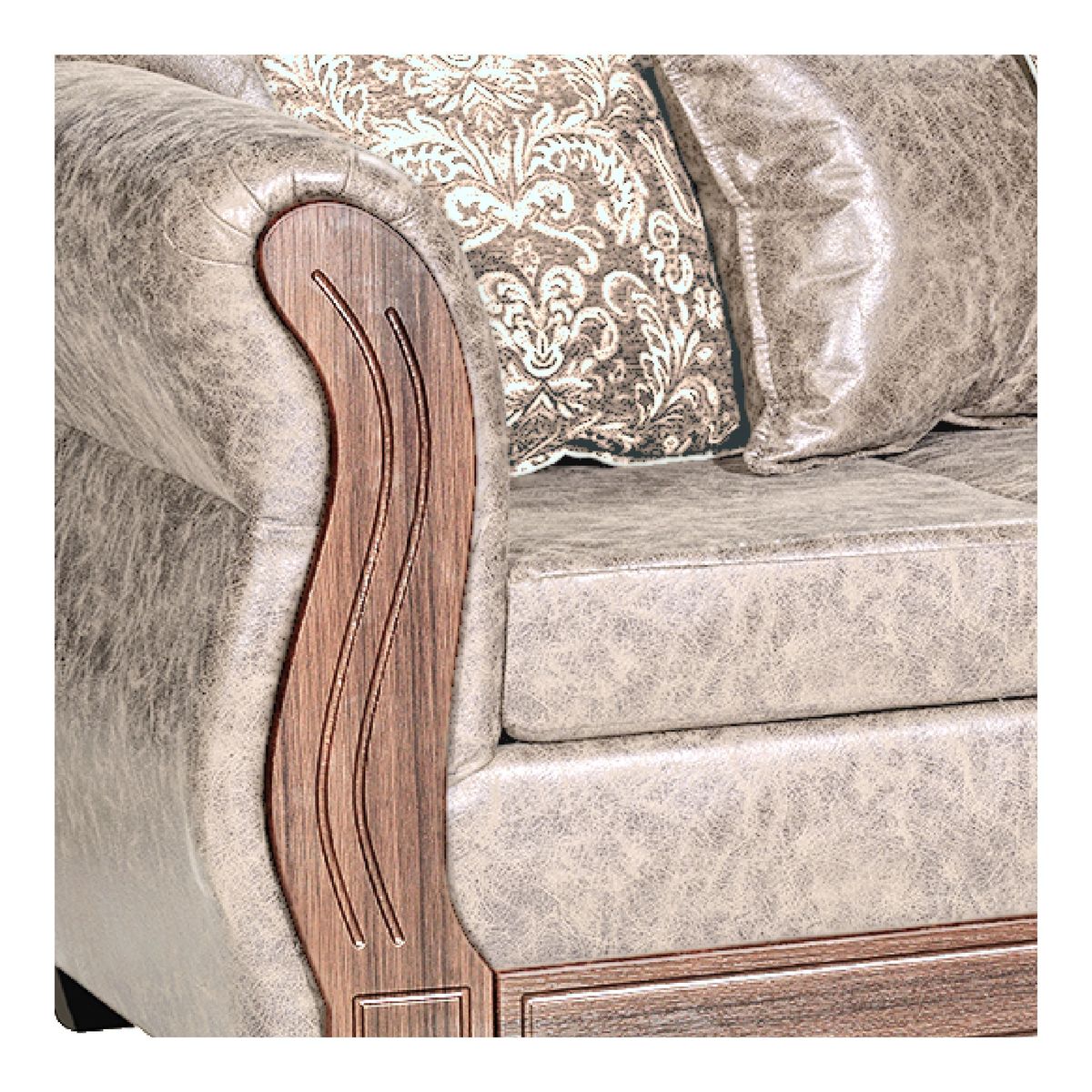 ADONIS LEUDH - Living 3+1+1 Caburgua Envejecido Beige x