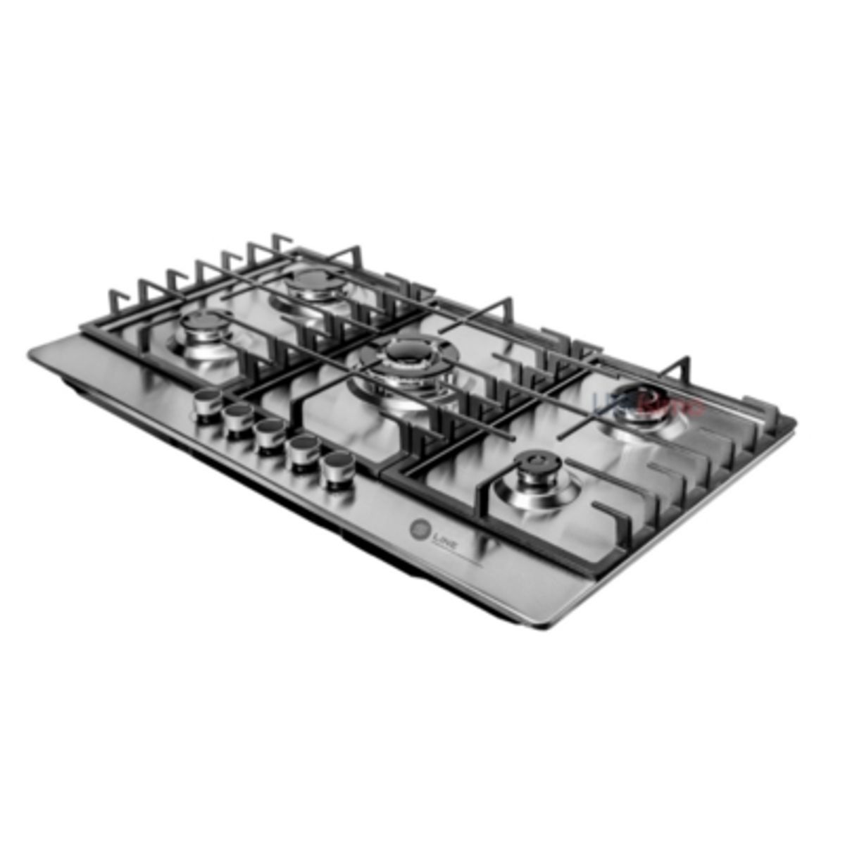 LINE - Encimera a Gas Licuado 5 Platos Acero Inox con Chispero Premium