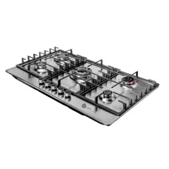LINE - Encimera a Gas Licuado 5 Platos Acero Inox con Chispero Premium