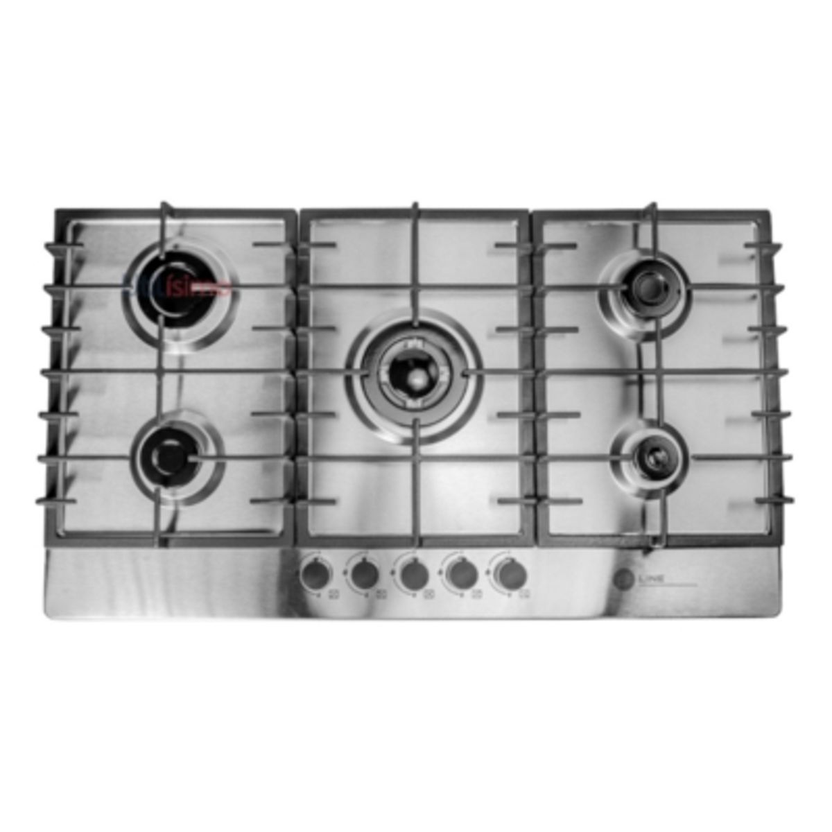 LINE - Encimera a Gas Licuado 5 Platos Acero Inox con Chispero Premium