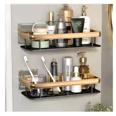 GENERICO - Organizador De Ducha Set X2 Repisa Baño Adhesivo