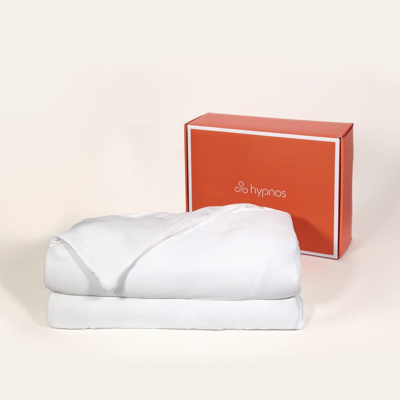 HYPNOS - Manta Pesada Kids + Cobertor Bambú - Niños - 3 Kg - Blanco - Hypnos