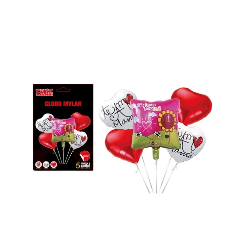 GENERICO - Set Globos Te Amo Mama Con Paisaje Campestre
