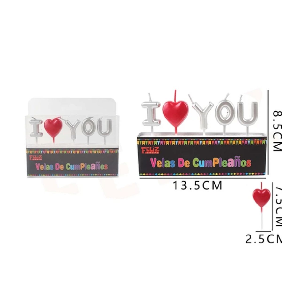 GENERICO - Velas De Cumpleaños Plateada