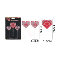 GENERICO - Velas De Cumpleanos 3Pcs Te Amo