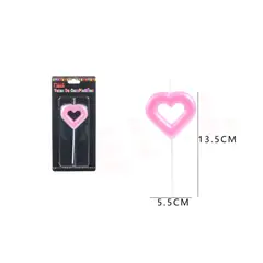 GENERICO - Velas De Cumpleaños Corazón Rosado