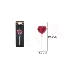 GENERICO - Velas De Cumpleaños Rojo Corazon