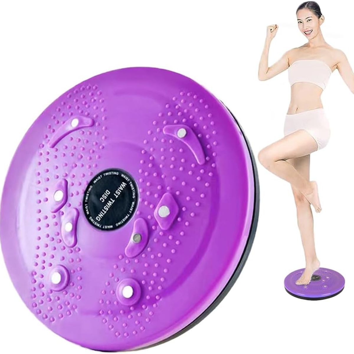 PAGANOOM - Disco Giratorio para Ejercicio de Cintura - Púrpura