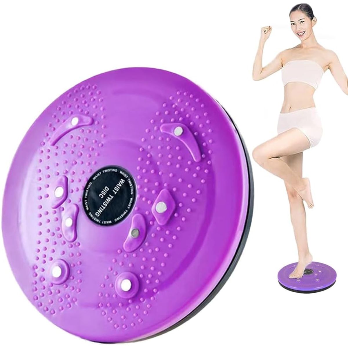 PAGANOOM - Disco Giratorio para Ejercicio de Cintura - Púrpura