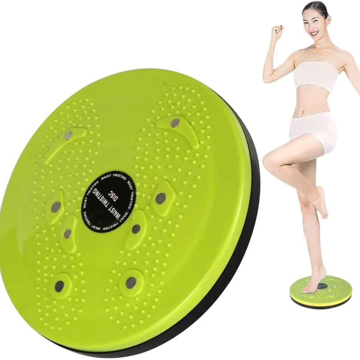 PAGANOOM - Disco Giratorio para Ejercicio de Cintura - Verde