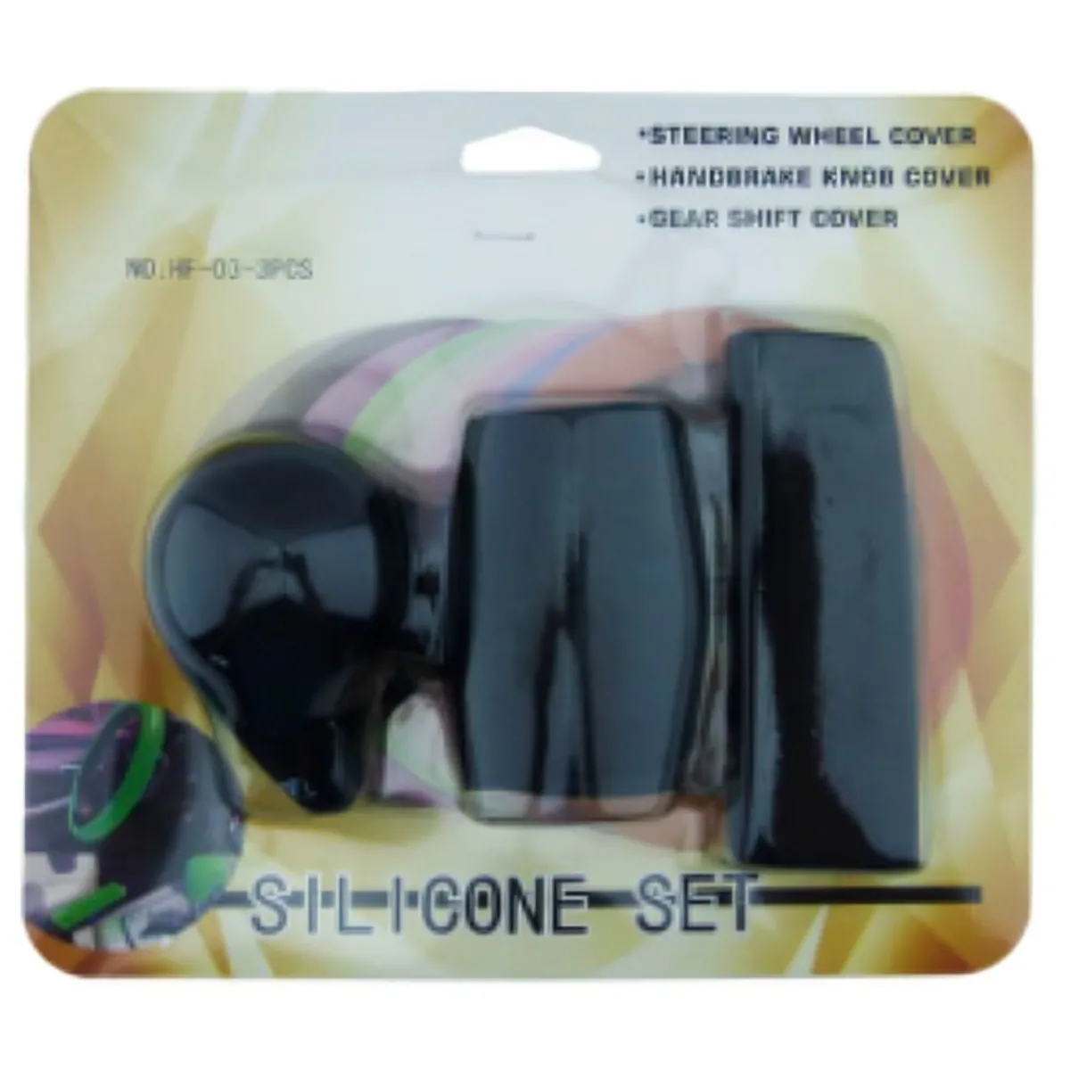 OEM - CUBRE VOLANTE SILICONA PARA AUTO SET X 3 PCS 5 COLORES