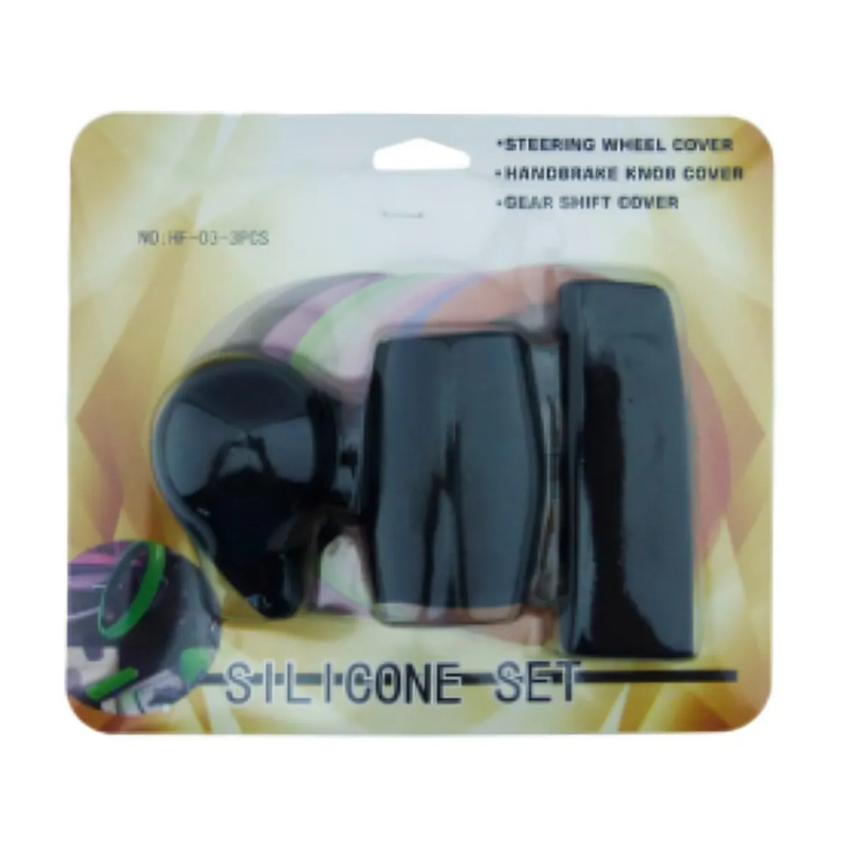 OEM - CUBRE VOLANTE SILICONA PARA AUTO SET X 3 PCS 5 COLORES