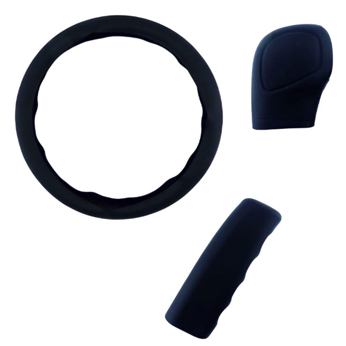 OEM - CUBRE VOLANTE SILICONA PARA AUTO SET X 3 PCS 5 COLORES