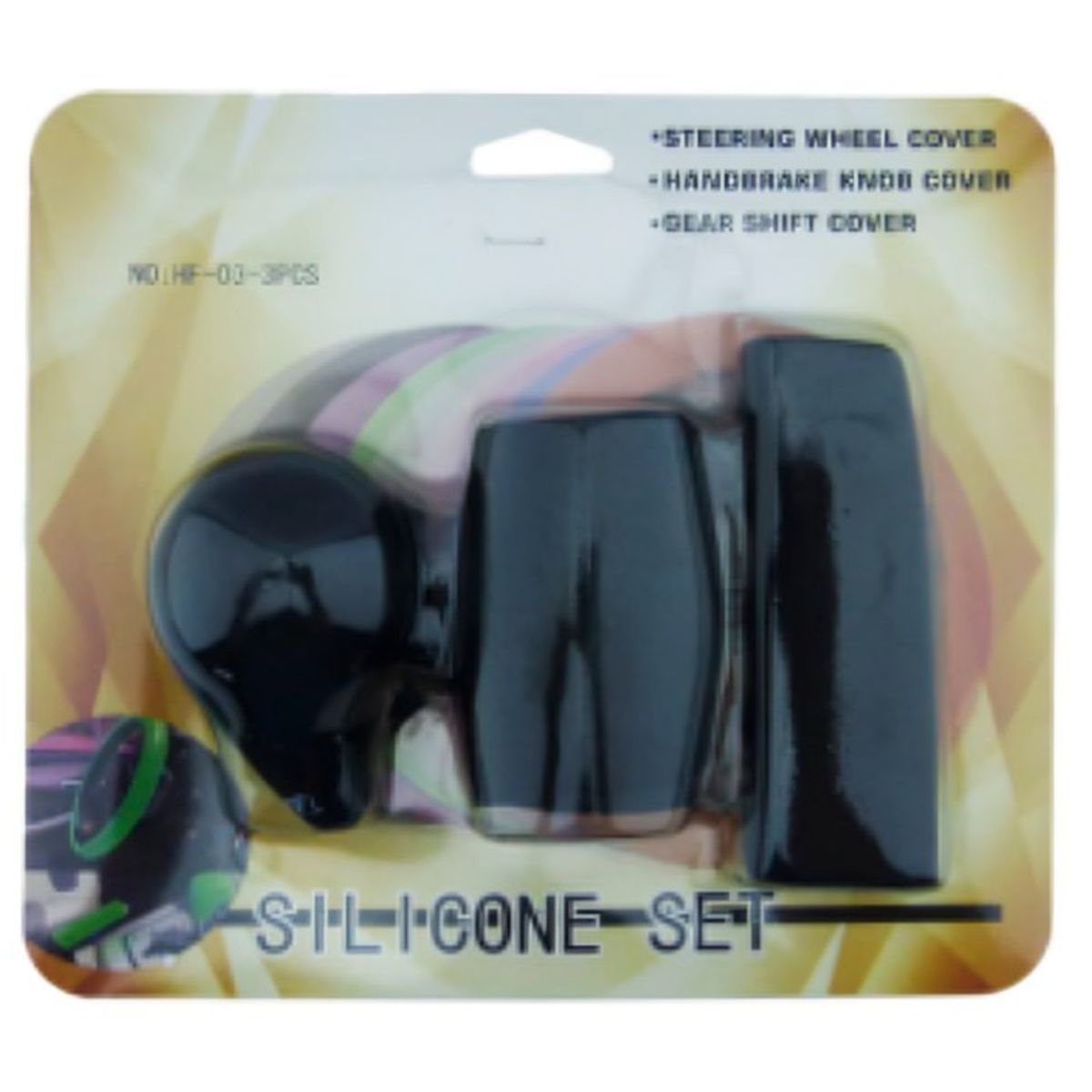 OEM - CUBRE VOLANTE SILICONA PARA AUTO SET X 3 PCS 5 COLORES